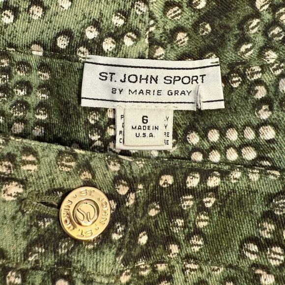 VTG MCM Pant St John Sport Marie Gray Hippie Boho Dot Pattern Ankle Women's 6 - Picture 7 of 10